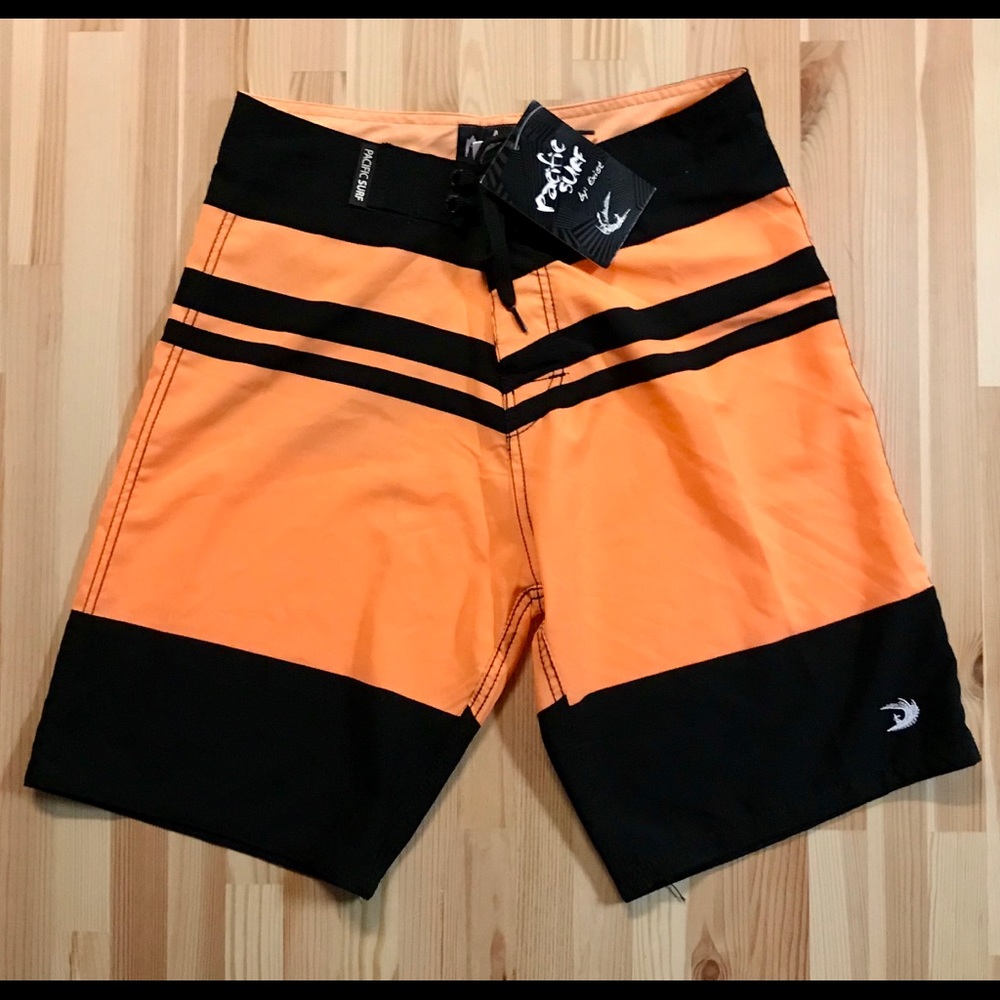 Men’s Orange & Black Board Shorts